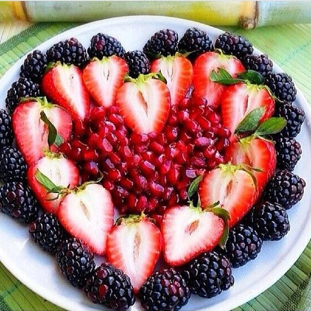 Valentine's Day love heart fruit healthy option